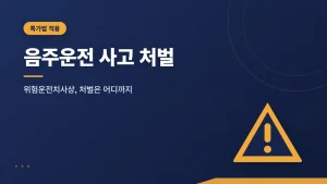 음주운전 사고 처벌